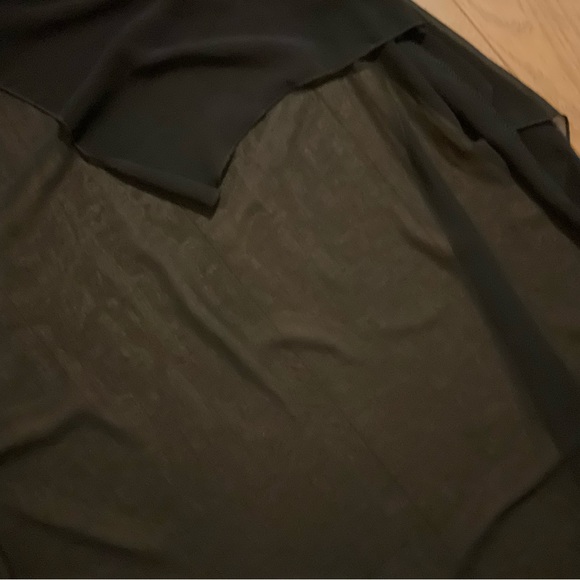 Black and grey/beige Strapless dress with mesh skirt - Picture 3 of 6